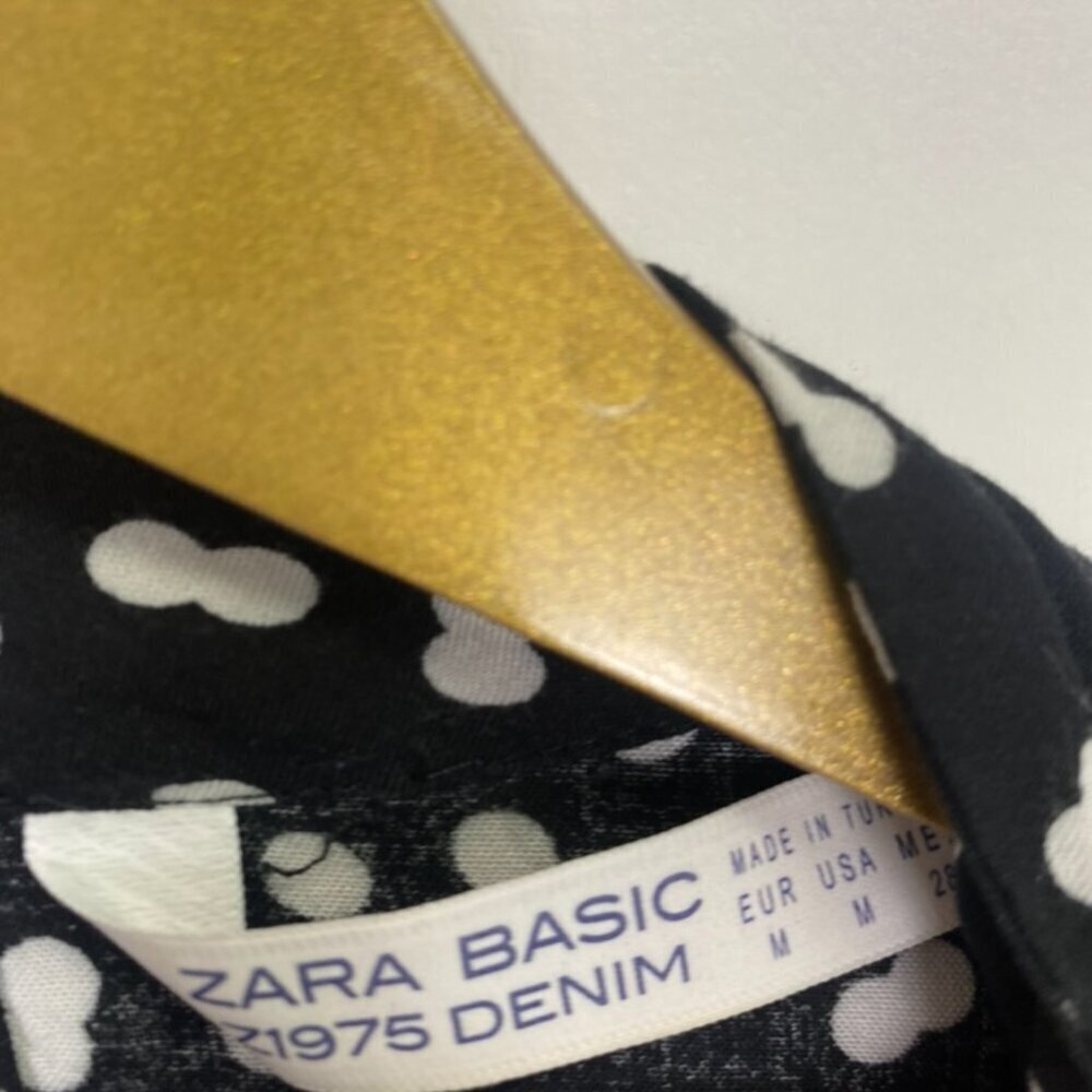 Zara Black and White Polka Dot High Neck Dress - Picture 7 of 11